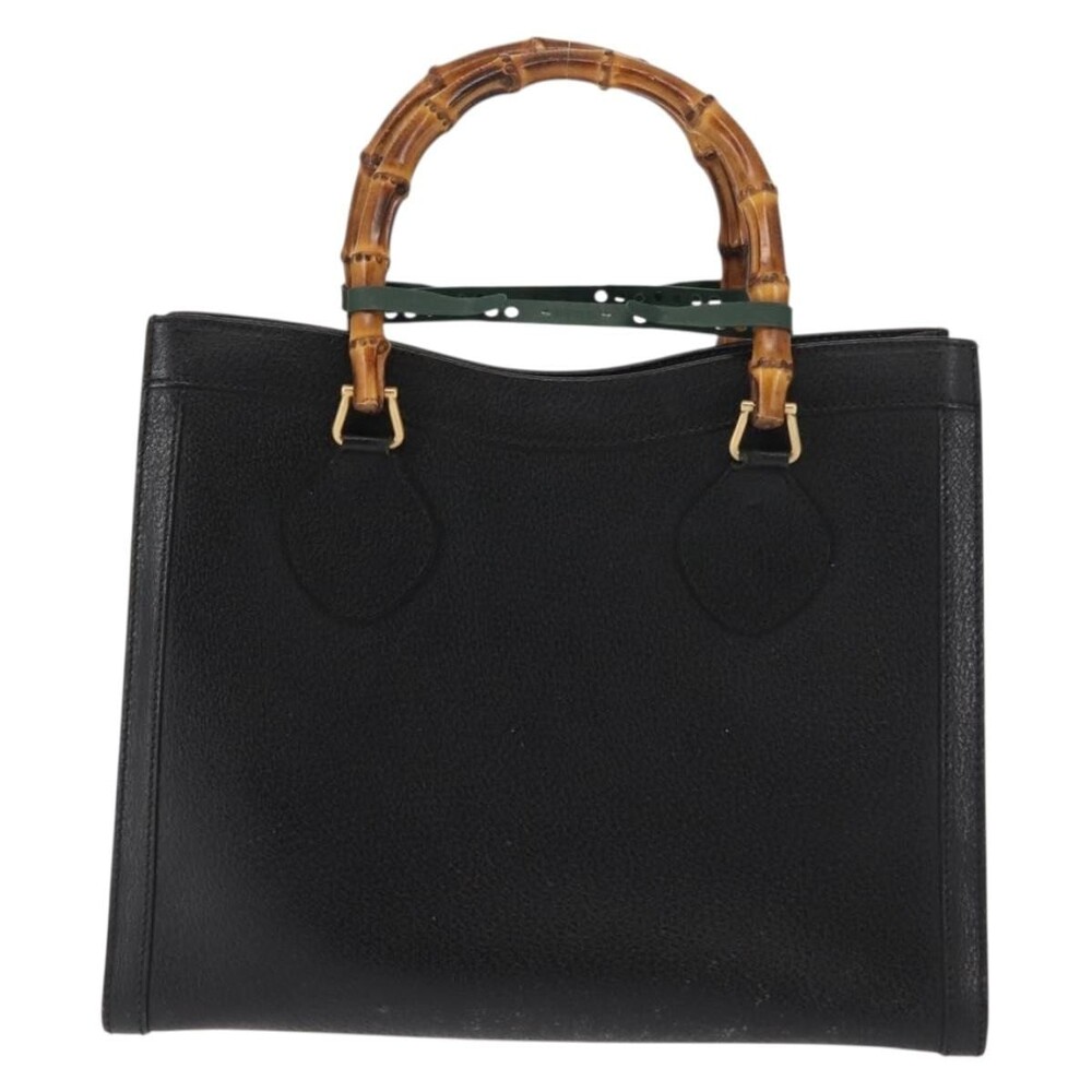 Gucci Bamboo Leather Handbag Black